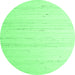 Round Solid Emerald Green Modern Rug, con986emgrn