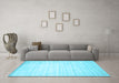 Machine Washable Solid Light Blue Modern Rug in a Living Room, wshcon987lblu