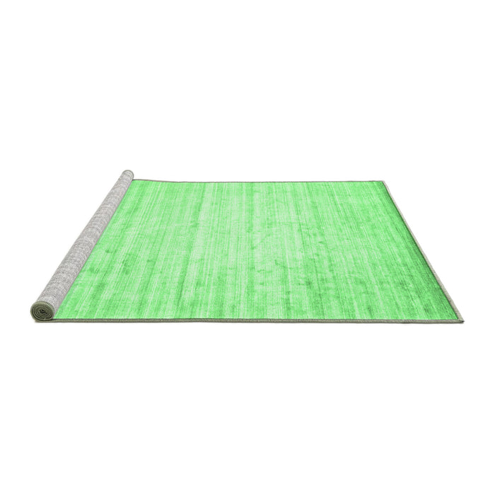 Sideview of Machine Washable Solid Emerald Green Modern Area Rugs, wshcon987emgrn
