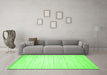 Machine Washable Solid Green Modern Area Rugs in a Living Room,, wshcon987grn