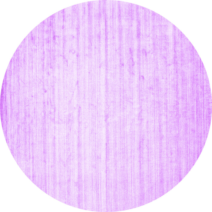 Round Solid Purple Modern Rug, con987pur
