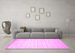 Machine Washable Solid Pink Modern Rug in a Living Room, wshcon987pnk