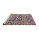 Serging Thickness of Machine Washable Contemporary Rosy-Finch Purple Rug, wshcon988