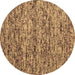 Round Machine Washable Abstract Brown Contemporary Rug, wshcon988brn