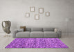 Machine Washable Abstract Purple Contemporary Area Rugs in a Living Room, wshcon988pur