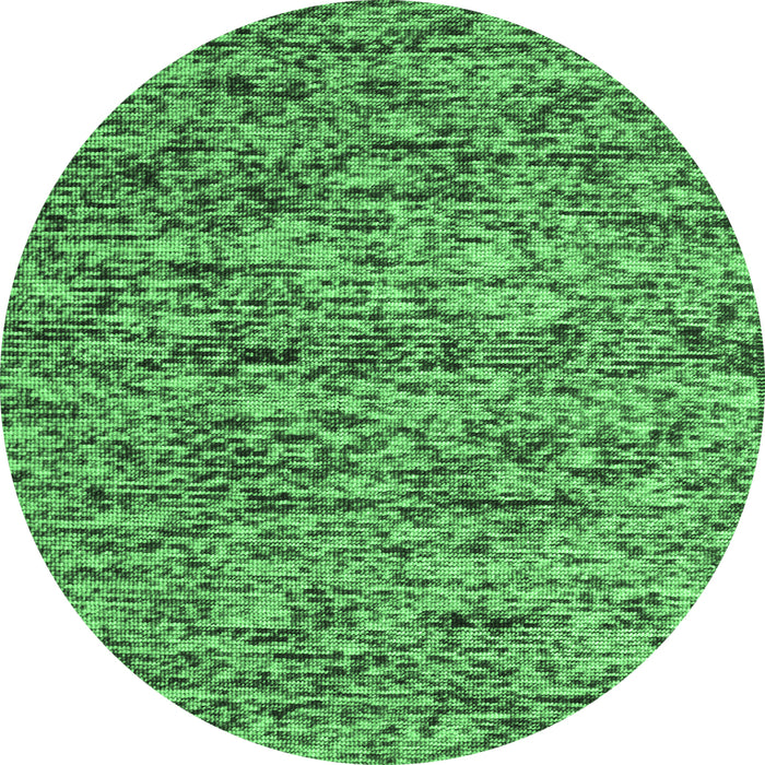 Round Abstract Emerald Green Contemporary Rug, con988emgrn