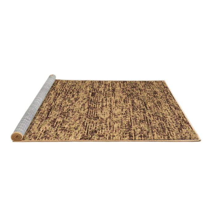 Sideview of Machine Washable Abstract Brown Contemporary Rug, wshcon988brn