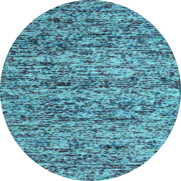 Round Abstract Light Blue Contemporary Rug, con988lblu