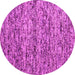 Round Machine Washable Abstract Pink Contemporary Rug, wshcon988pnk