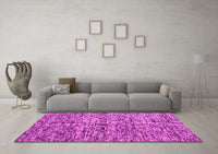 Machine Washable Abstract Pink Contemporary Rug, wshcon988pnk