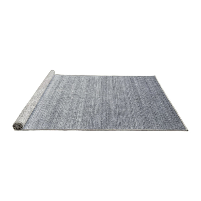 Serging Thickness of Machine Washable Contemporary Silver Gray Rug, wshcon989