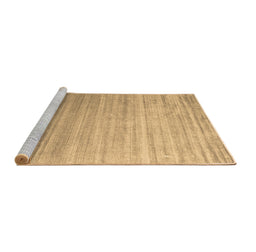 Sideview of Machine Washable Abstract Brown Contemporary Rug, wshcon989brn
