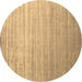 Round Abstract Brown Contemporary Rug, con989brn