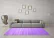 Machine Washable Abstract Purple Contemporary Area Rugs in a Living Room, wshcon989pur