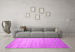 Machine Washable Abstract Pink Contemporary Rug in a Living Room, wshcon989pnk