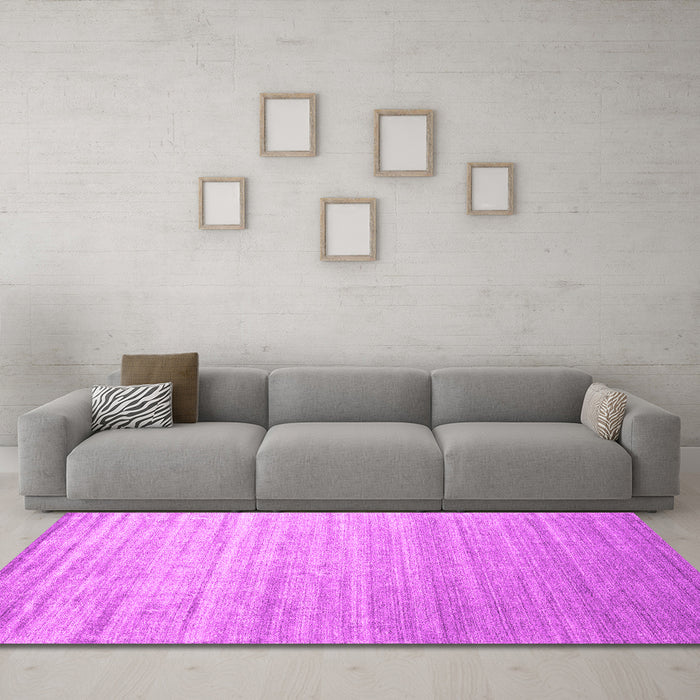 Machine Washable Abstract Pink Contemporary Rug in a Living Room, wshcon989pnk