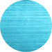 Round Machine Washable Abstract Light Blue Contemporary Rug, wshcon989lblu