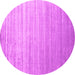 Round Abstract Pink Contemporary Rug, con989pnk