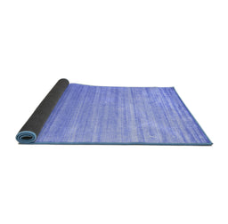 Sideview of Abstract Blue Contemporary Rug, con989blu