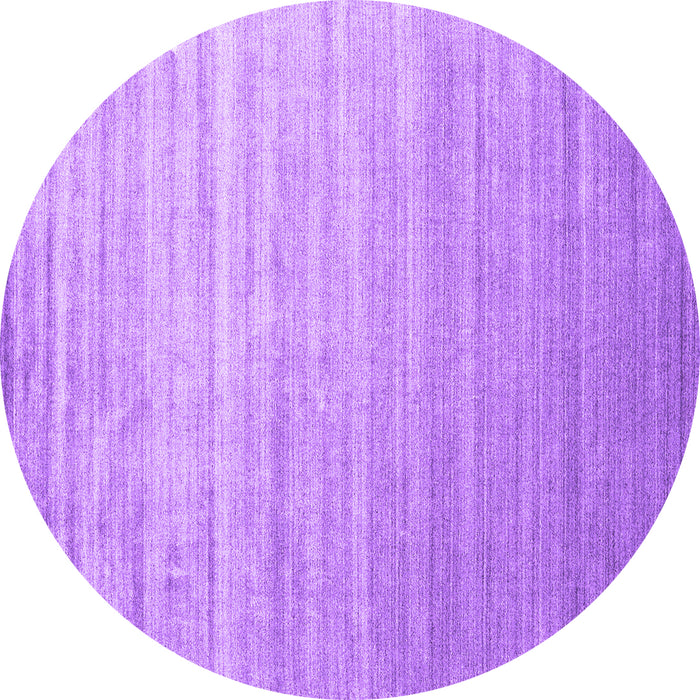 Round Abstract Purple Contemporary Rug, con989pur