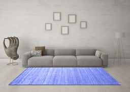 Machine Washable Abstract Blue Contemporary Rug in a Living Room, wshcon989blu