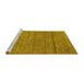 Sideview of Machine Washable Abstract Yellow Contemporary Rug, wshcon98yw