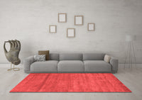 Machine Washable Abstract Red Contemporary Rug, wshcon98red