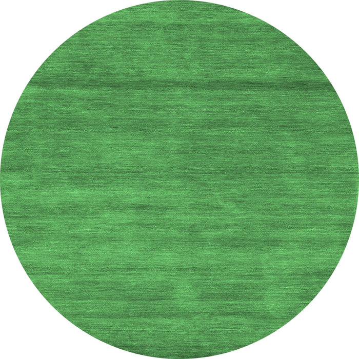 Round Abstract Emerald Green Contemporary Rug, con98emgrn