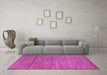 Machine Washable Abstract Purple Contemporary Area Rugs in a Living Room, wshcon98pur