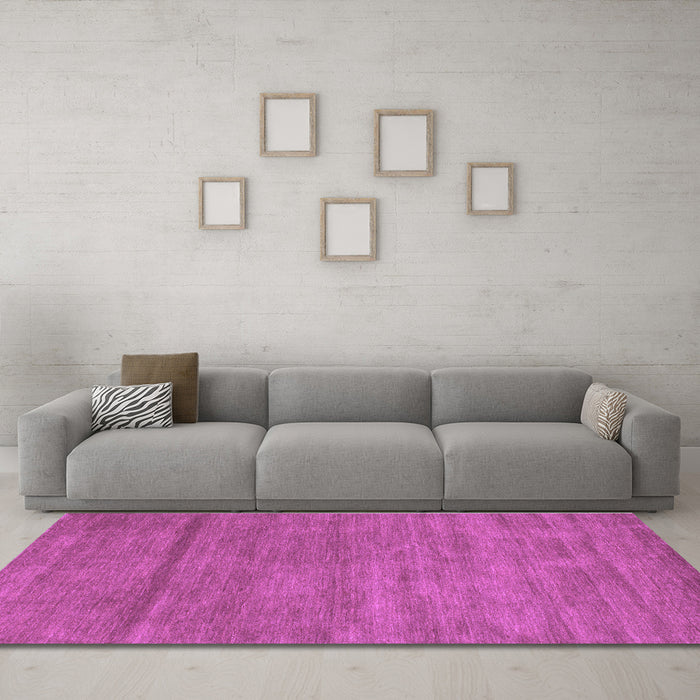 Machine Washable Abstract Purple Contemporary Area Rugs in a Living Room, wshcon98pur