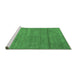 Sideview of Machine Washable Abstract Emerald Green Contemporary Area Rugs, wshcon98emgrn