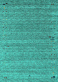 Abstract Turquoise Contemporary Rug, con990turq