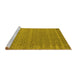 Sideview of Machine Washable Abstract Yellow Contemporary Rug, wshcon990yw