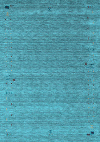 Abstract Light Blue Contemporary Rug, con990lblu