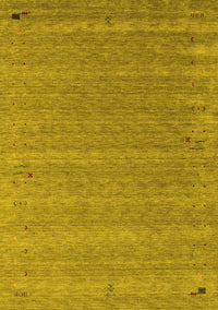 Abstract Yellow Contemporary Rug, con990yw