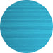 Round Abstract Light Blue Contemporary Rug, con991lblu