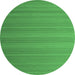 Round Abstract Emerald Green Contemporary Rug, con991emgrn