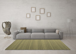 Machine Washable Abstract Brown Contemporary Rug in a Living Room,, wshcon991brn