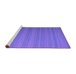 Sideview of Machine Washable Abstract Purple Contemporary Area Rugs, wshcon991pur