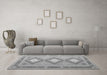 Machine Washable Oriental Gray Traditional Rug in a Living Room,, wshcon992gry