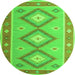 Square Oriental Green Traditional Rug, con992grn