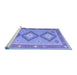 Sideview of Machine Washable Oriental Blue Traditional Rug, wshcon992blu