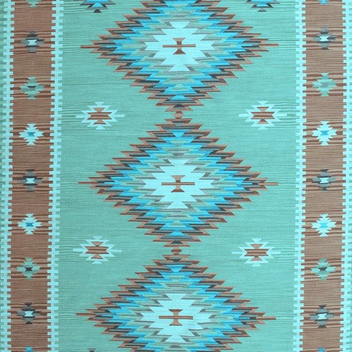 Machine Washable Oriental Light Blue Traditional Rug, wshcon992lblu