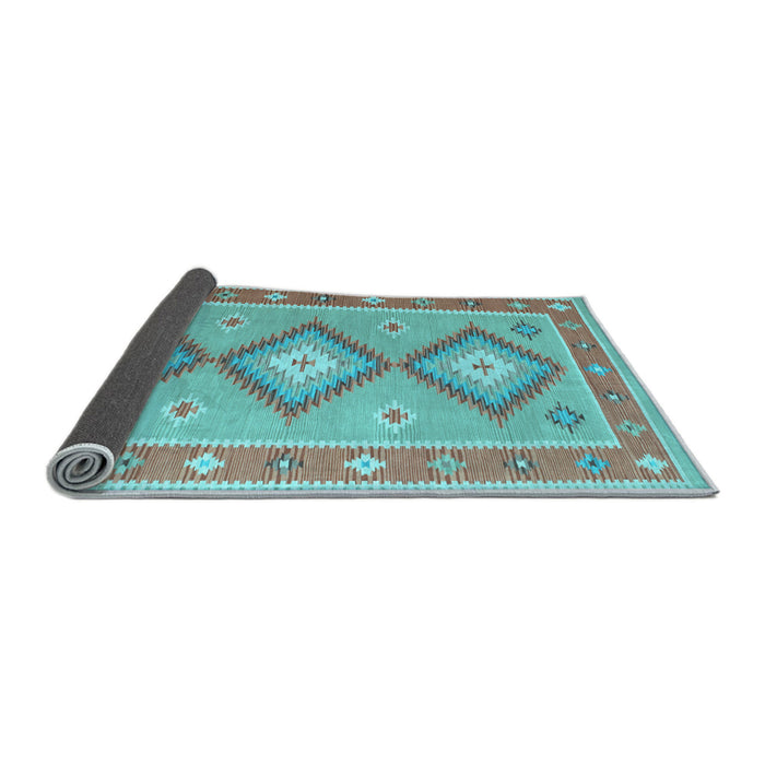 Sideview of Oriental Light Blue Traditional Rug, con992lblu