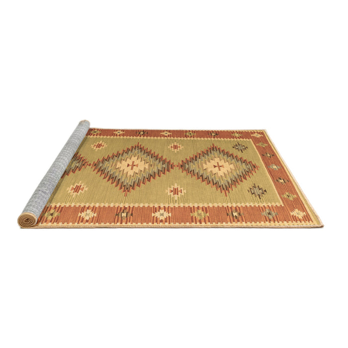 Sideview of Machine Washable Oriental Brown Traditional Rug, wshcon992brn