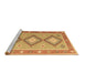 Sideview of Machine Washable Oriental Brown Traditional Rug, wshcon992brn