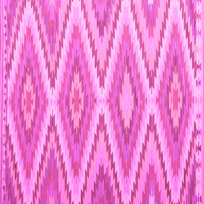 Square Machine Washable Southwestern Pink Country Rug, wshcon993pnk