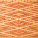 Round Machine Washable Southwestern Orange Country Area Rugs, wshcon993org