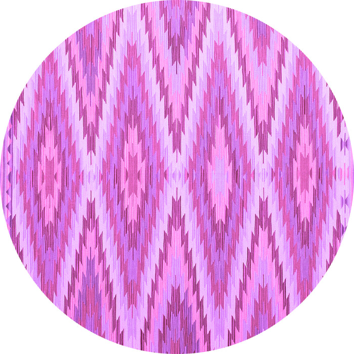 Round Southwestern Purple Country Rug, con993pur