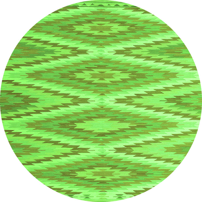 Machine Washable Southwestern Green Country Area Rugs, wshcon993grn